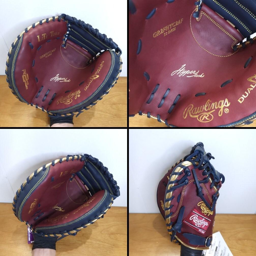 ローリングス HT ゴールド レアな左投用 キャッチャーミット 軟式グローブ