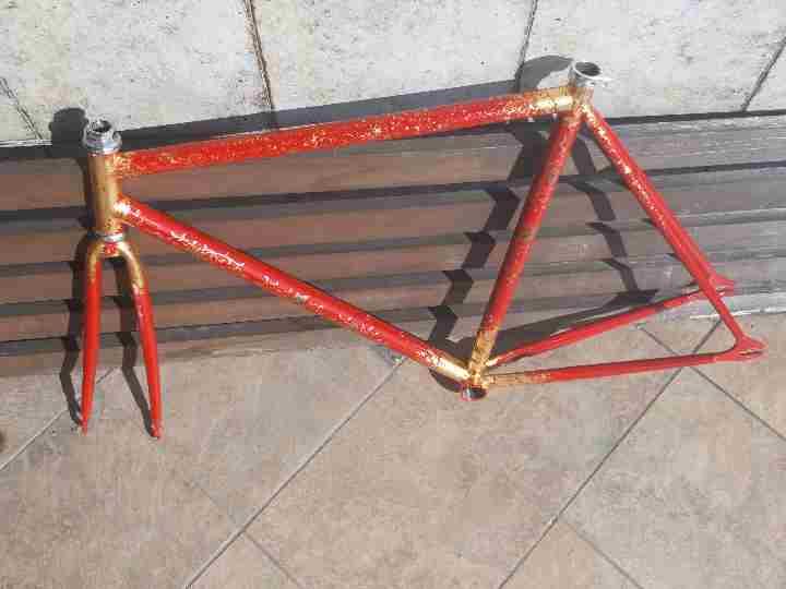金箔入り　自転車　フレーム