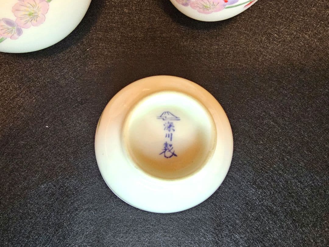 ☆深川製磁　紅白初梅　上品な急須茶器セット　未使用美品　昭和期