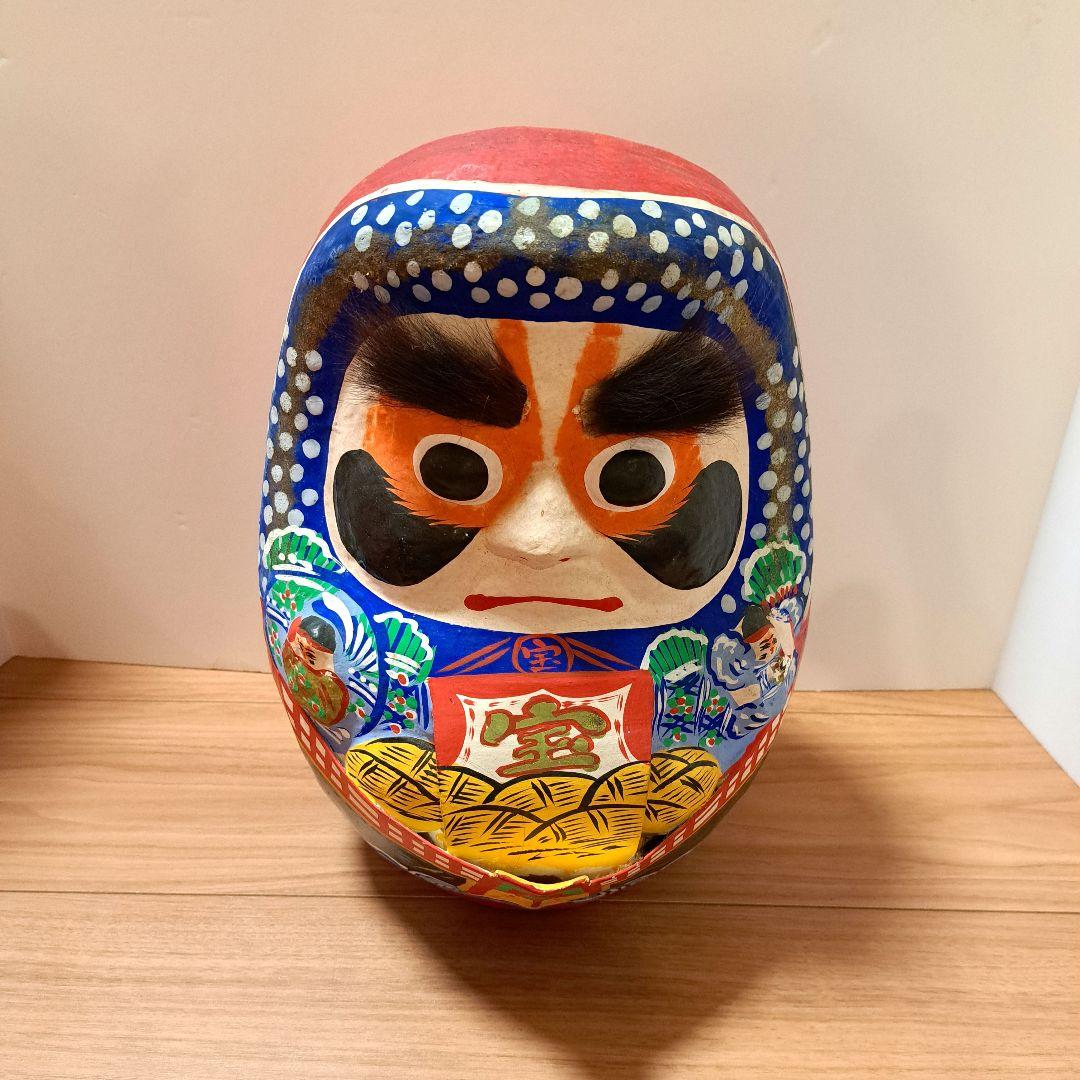 松川だるま　尺　特大　達磨　伝統工芸　工芸品　置物　縁起物　土人形　仙台　宮城県