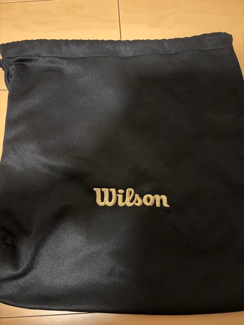 Wilson 軟式オーダーグローブ 黒 青 ストライプ