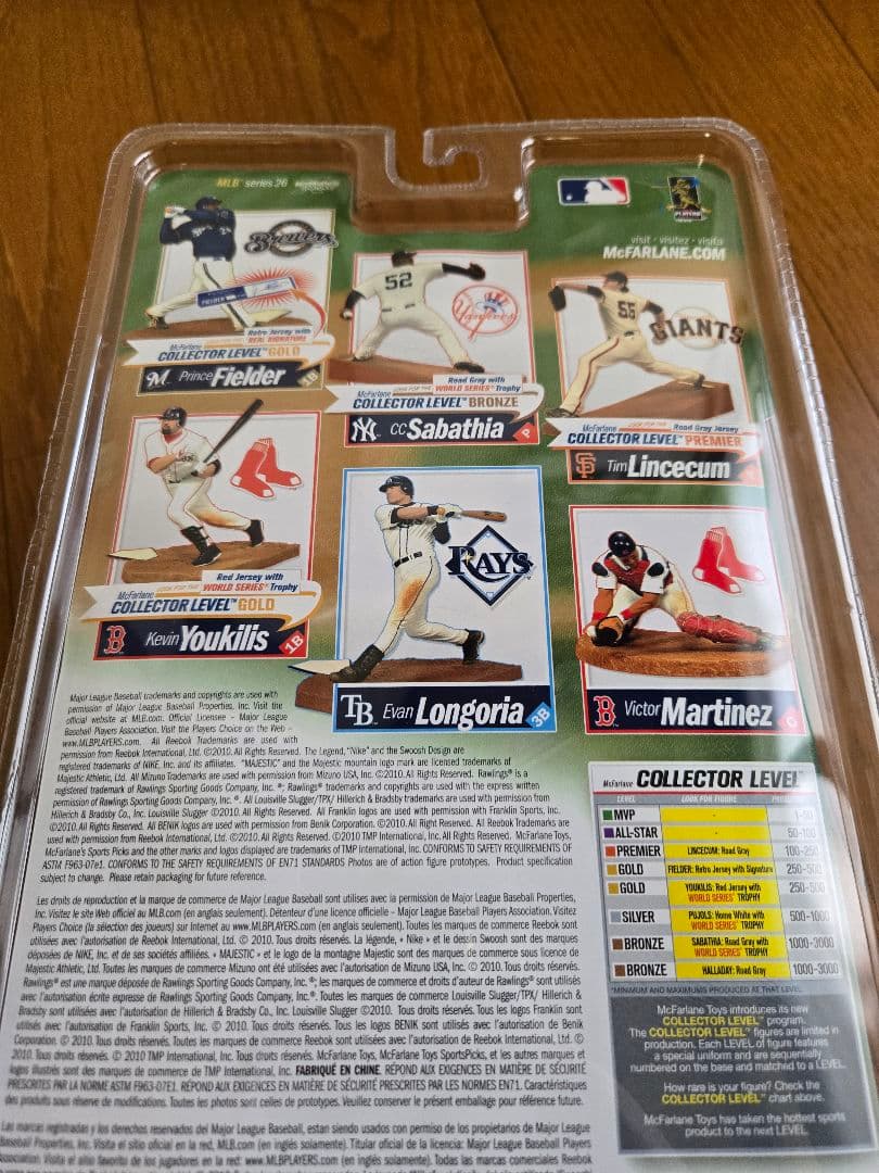 マクファーレンMLB Pフィルダー400体限定シリアル番号つき。(サイン入り)