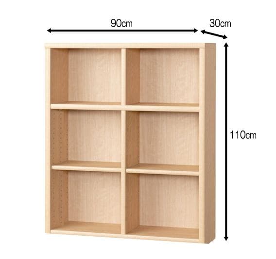 美品 大塚家具 書棚 オープン 小島工芸 90×110×30cm
