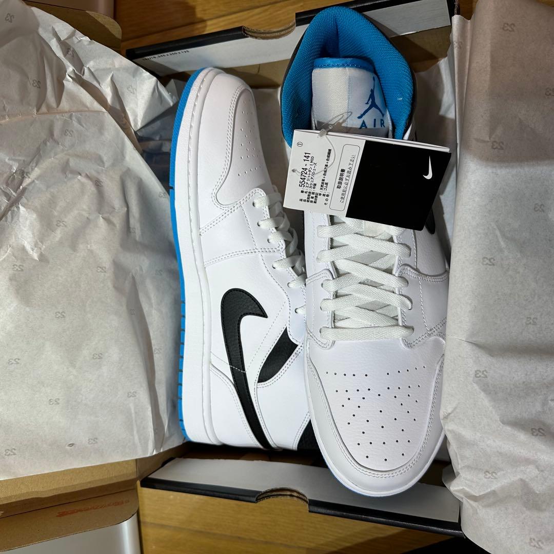 AJ1 mid レーザーブルー 32cm 箱付新品 エアジョーダン