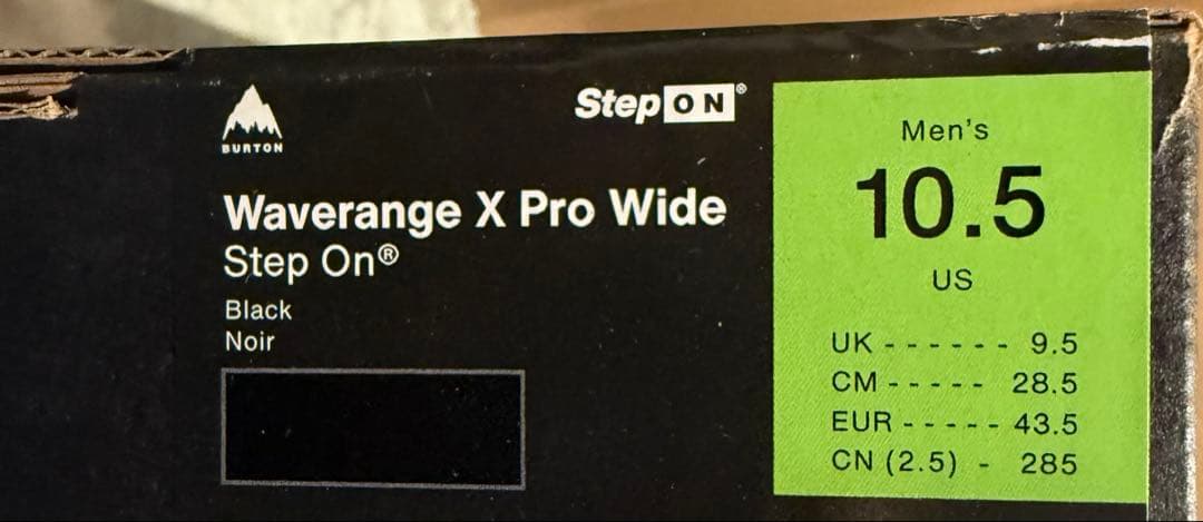 BURTON ウェイブレンジ X Pro Wide 28.5cm