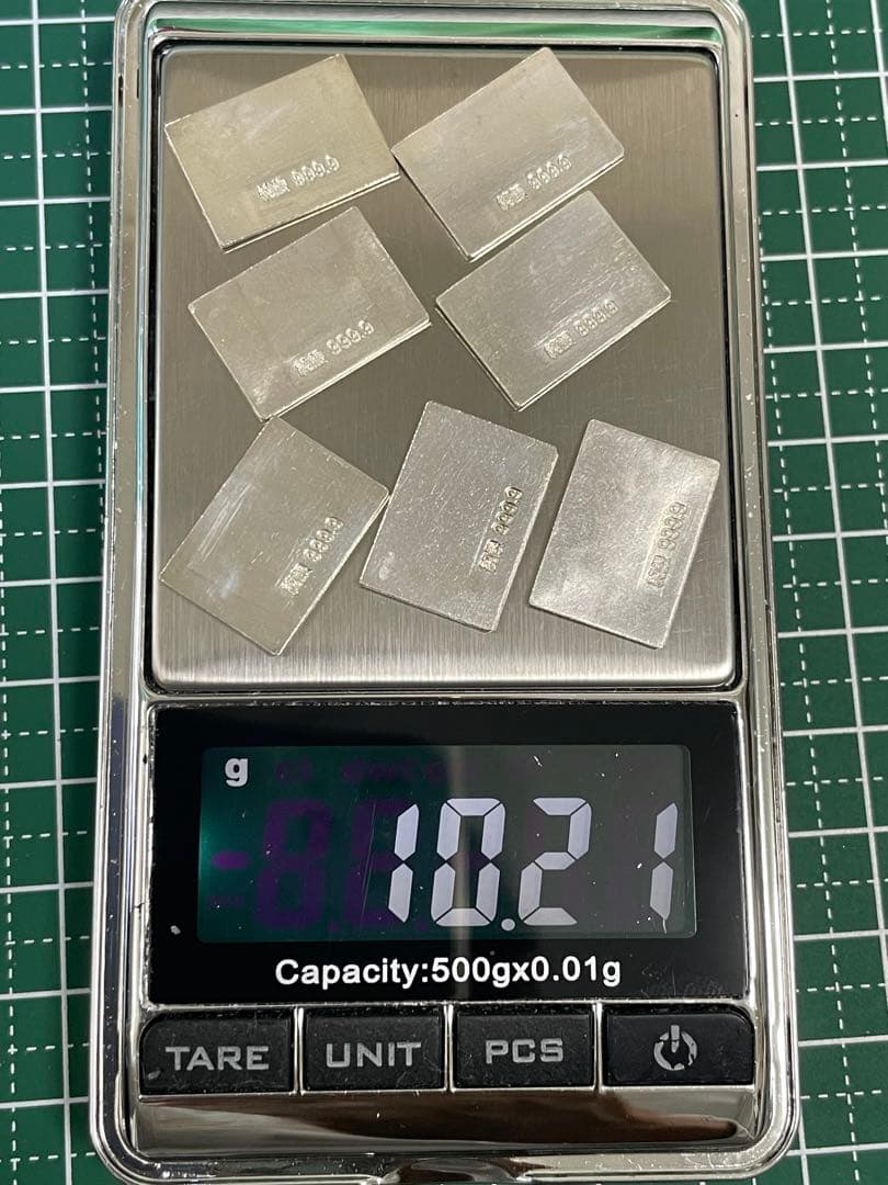 純銀レリーフ プレート ミニ 富士山彫刻 7枚セット 10.21g 造幣局マーク