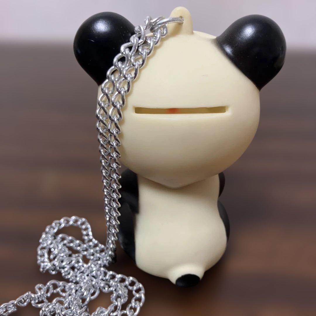 新品 パトラ　タレ目 パンダ　ソフビペンダント人形　昭和レトロ　当時物