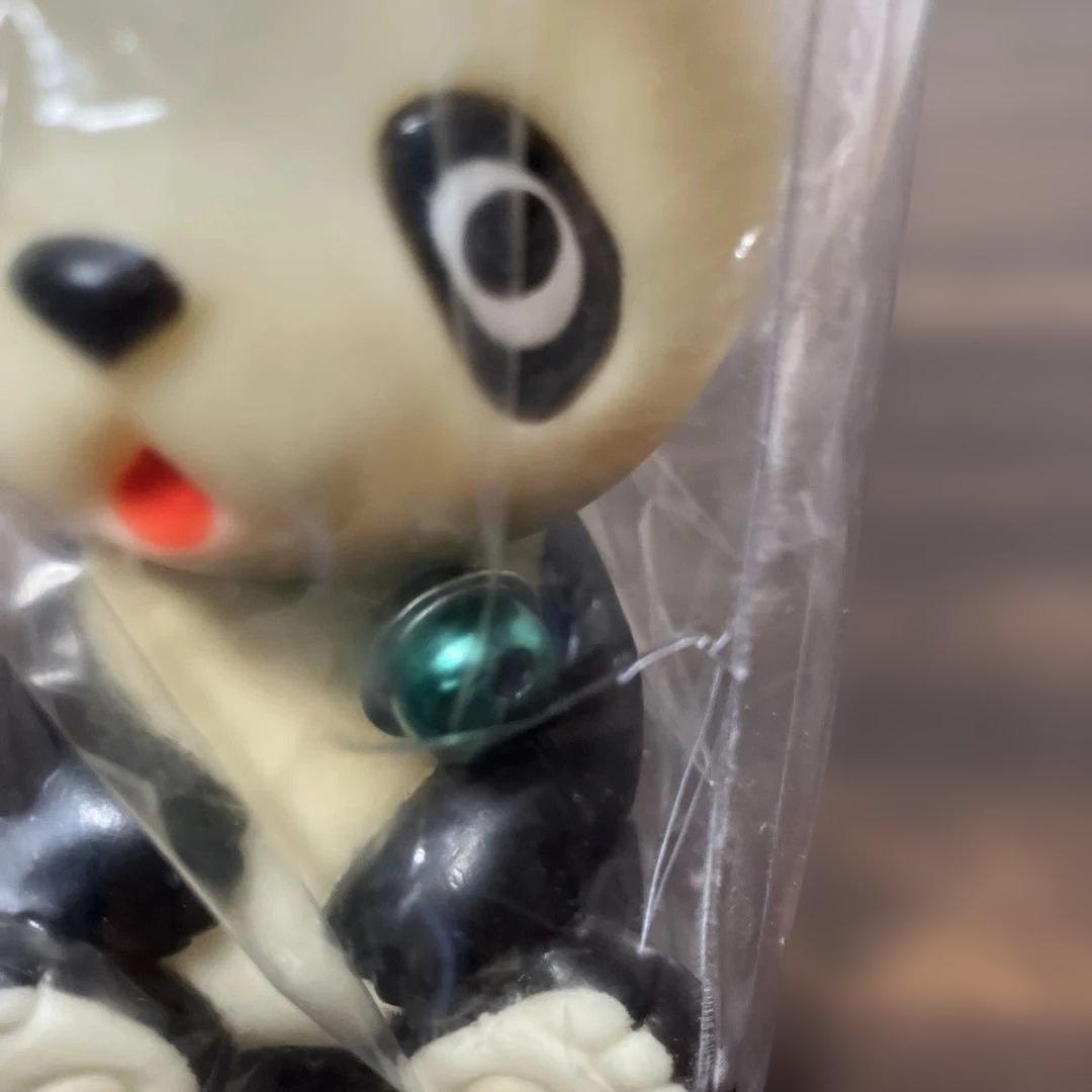 新品 パトラ　タレ目 パンダ　ソフビペンダント人形　昭和レトロ　当時物