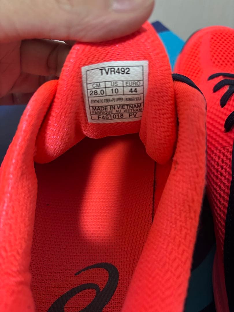 asics バレーボールシューズ TVR492 28.0cm オレンジ