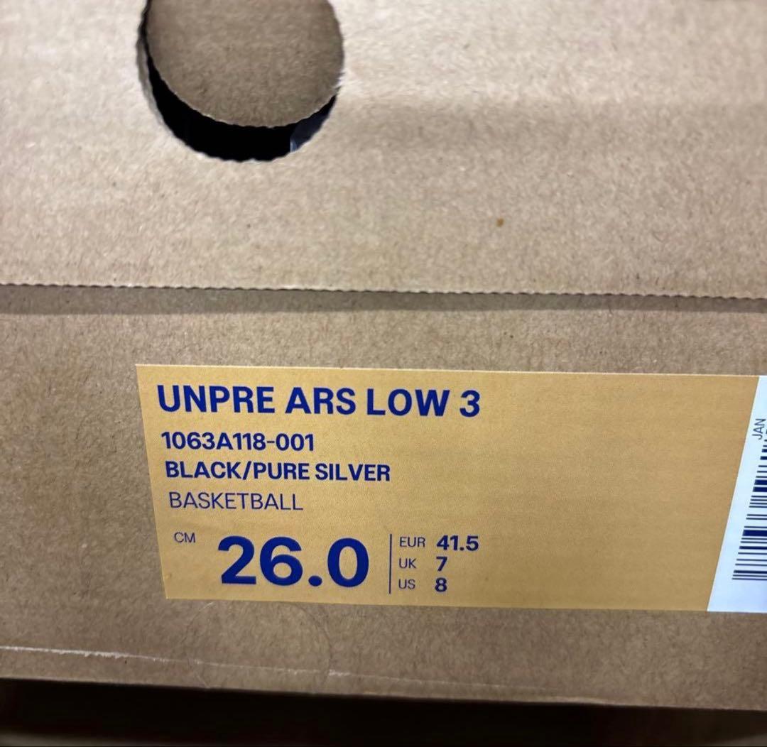 ballaholic asics UNPRE ARS LOW3 パンフレット付き