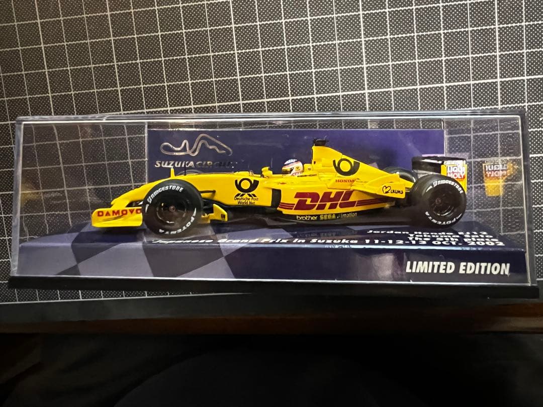 1/43ジョーダンホンダ EJ12 佐藤琢磨　鈴鹿サーキット限定パッケージ青箱