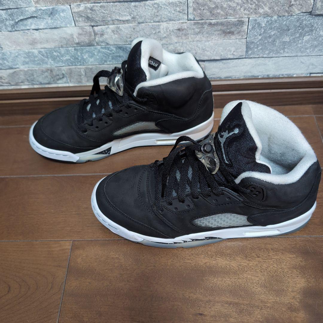 Air Jordan 5 ブラック/ホワイト シューズ　24.5