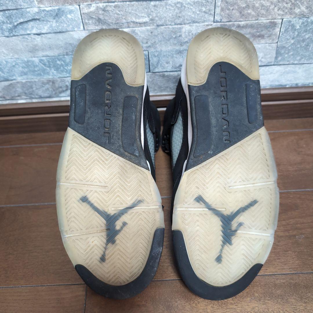 Air Jordan 5 ブラック/ホワイト シューズ　24.5
