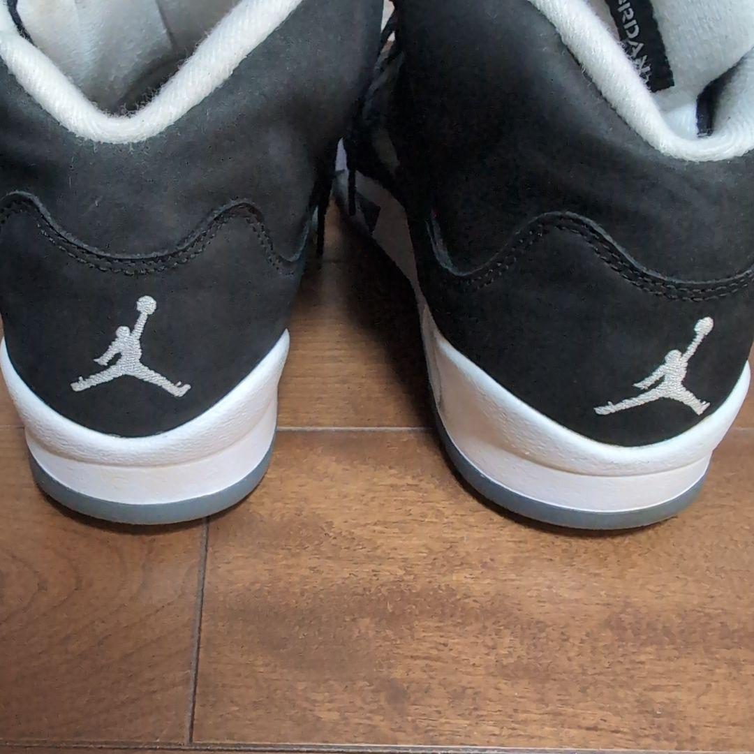 Air Jordan 5 ブラック/ホワイト シューズ　24.5