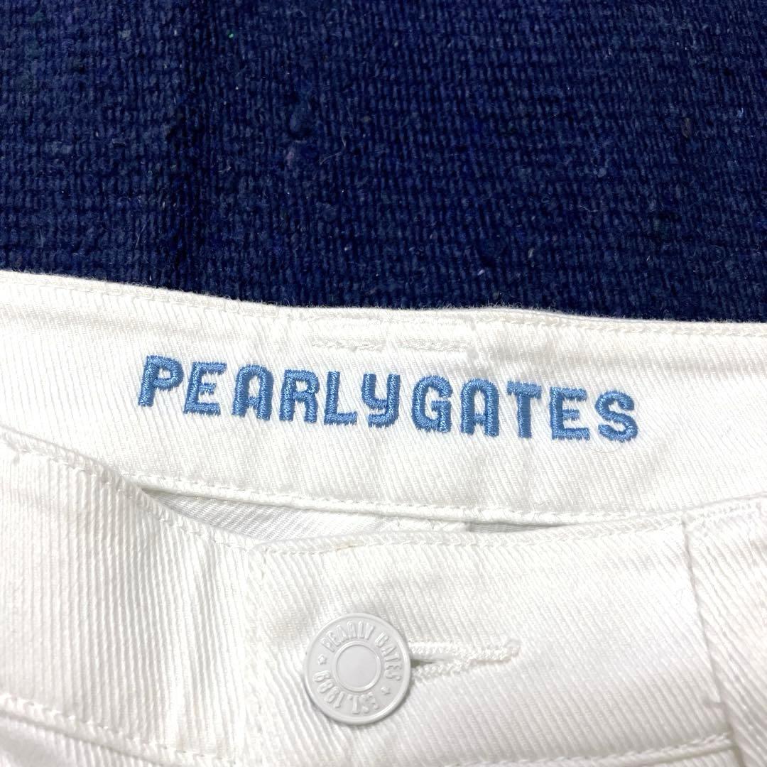 PEARLY GATES GOLF デニムパンツ　4 ストレッチ　白　ロゴ刺繍