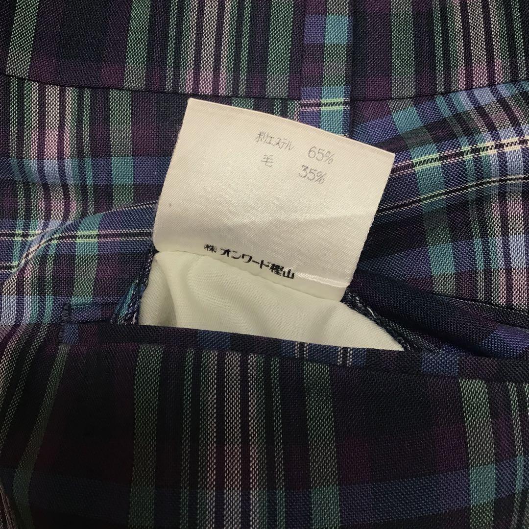 J.PRESS GOLF 2タック ギンガムチェック ワイドシルエットパンツ
