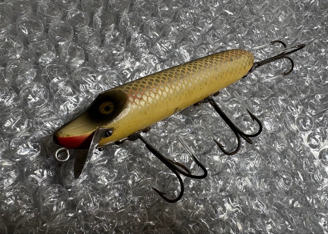 オールドヘドン　バンプスプーク　ウッド　金目　1950年代　HEDDON ルアー