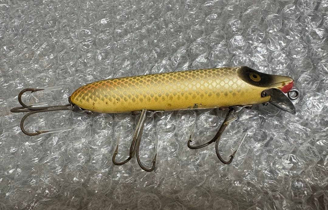 オールドヘドン　バンプスプーク　ウッド　金目　1950年代　HEDDON ルアー