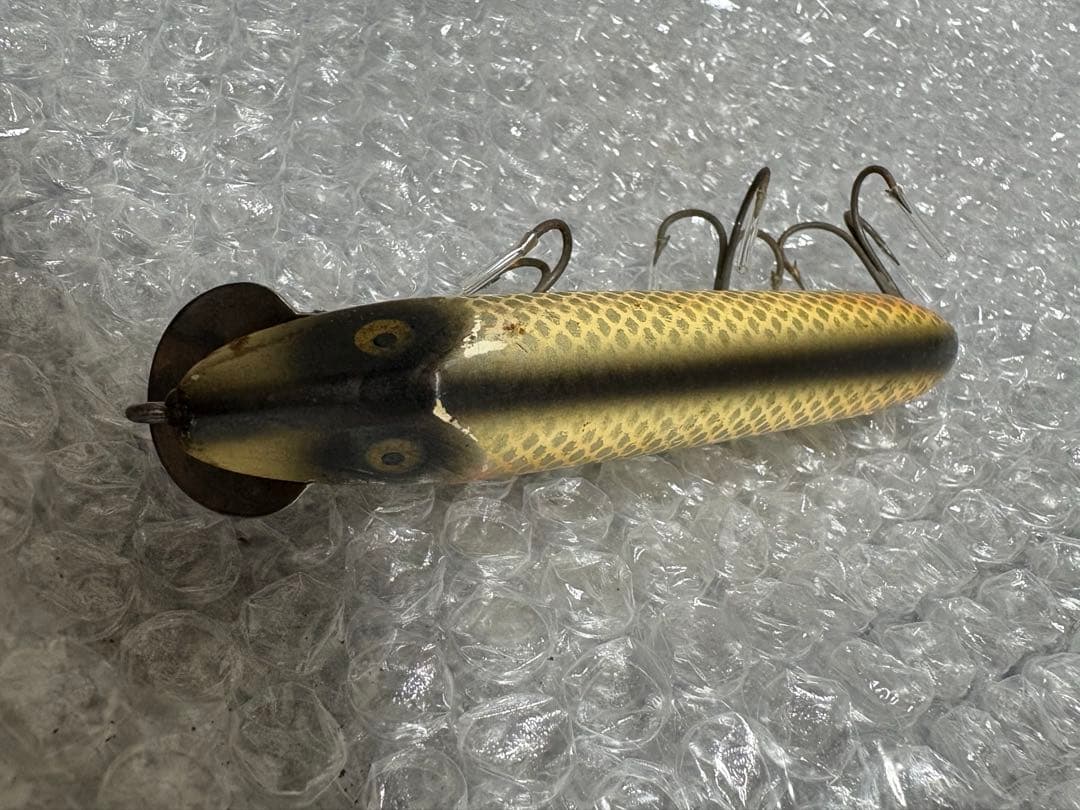 オールドヘドン　バンプスプーク　ウッド　金目　1950年代　HEDDON ルアー