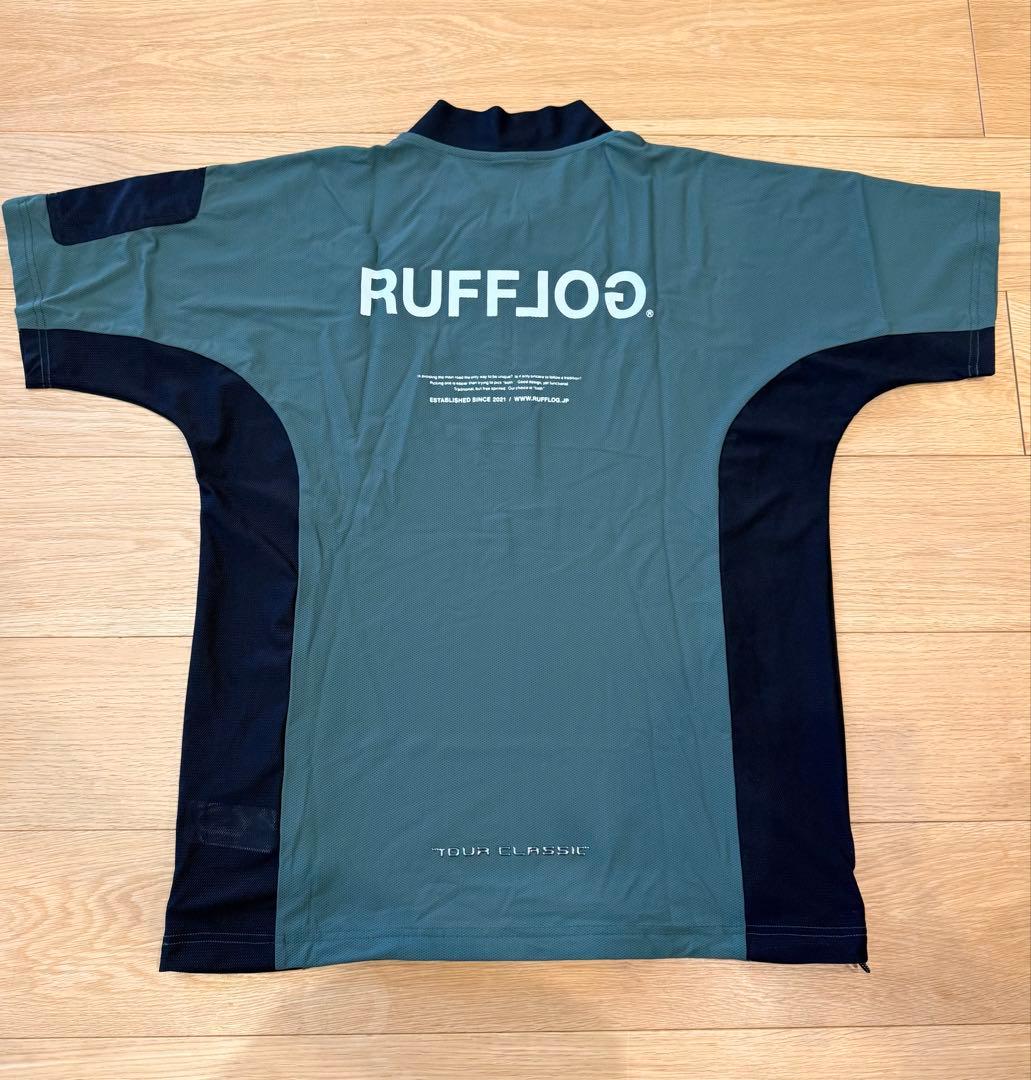 RUFFLOG 半袖 襟付きシャツ　カーキ