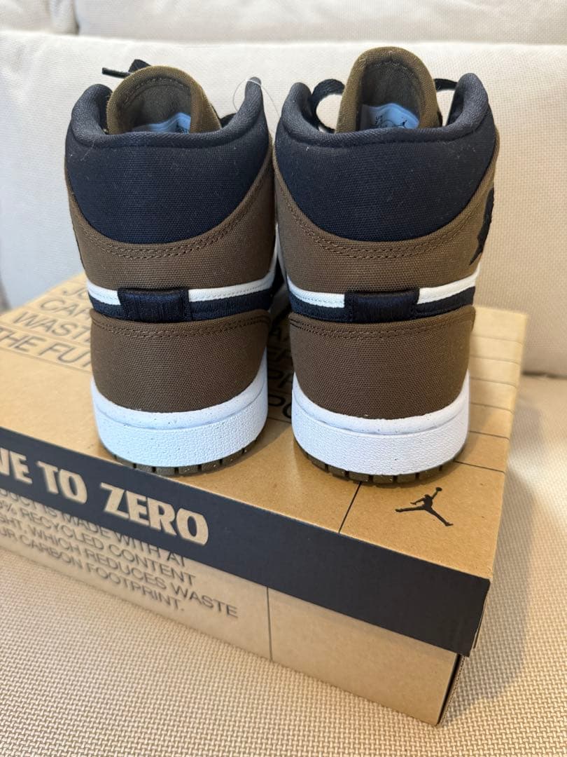 シューズ(女性用) NIKE AIR JORDAN1 MID SE Olive Toe 24.5cm