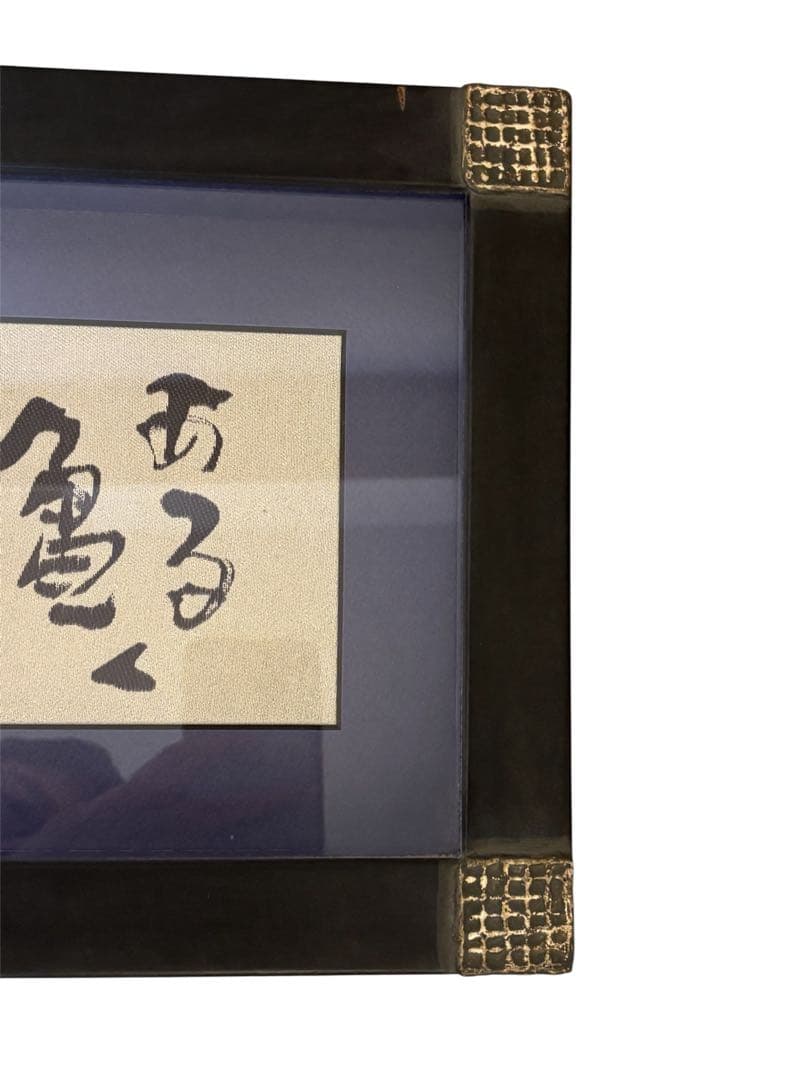 あるく亀はしるカメ　刺繍額　片岡鶴太郎　34/100