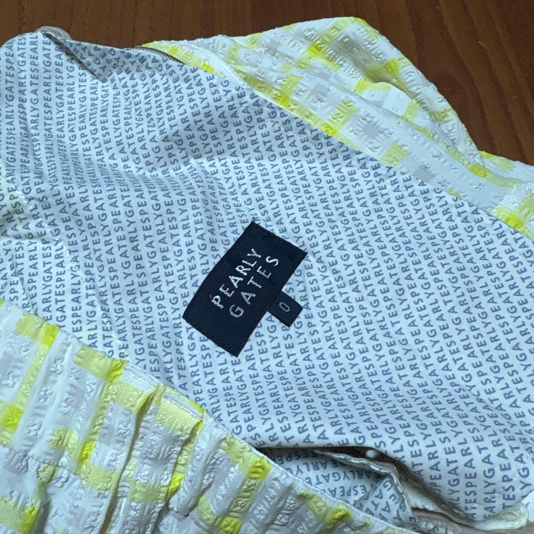 PG 夏用　白と黄色のチェックパンツ