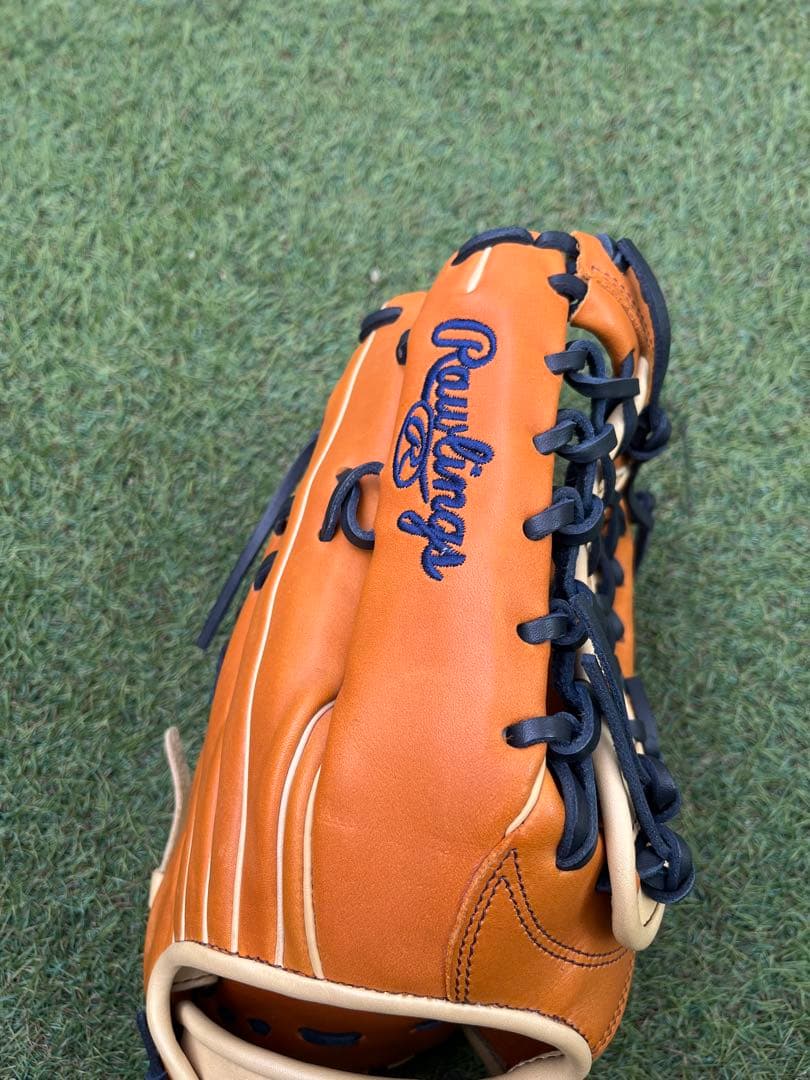 美品　ローリングス ハイパーテック 一般 軟式グローブ 外野用 右投げ　カバー付