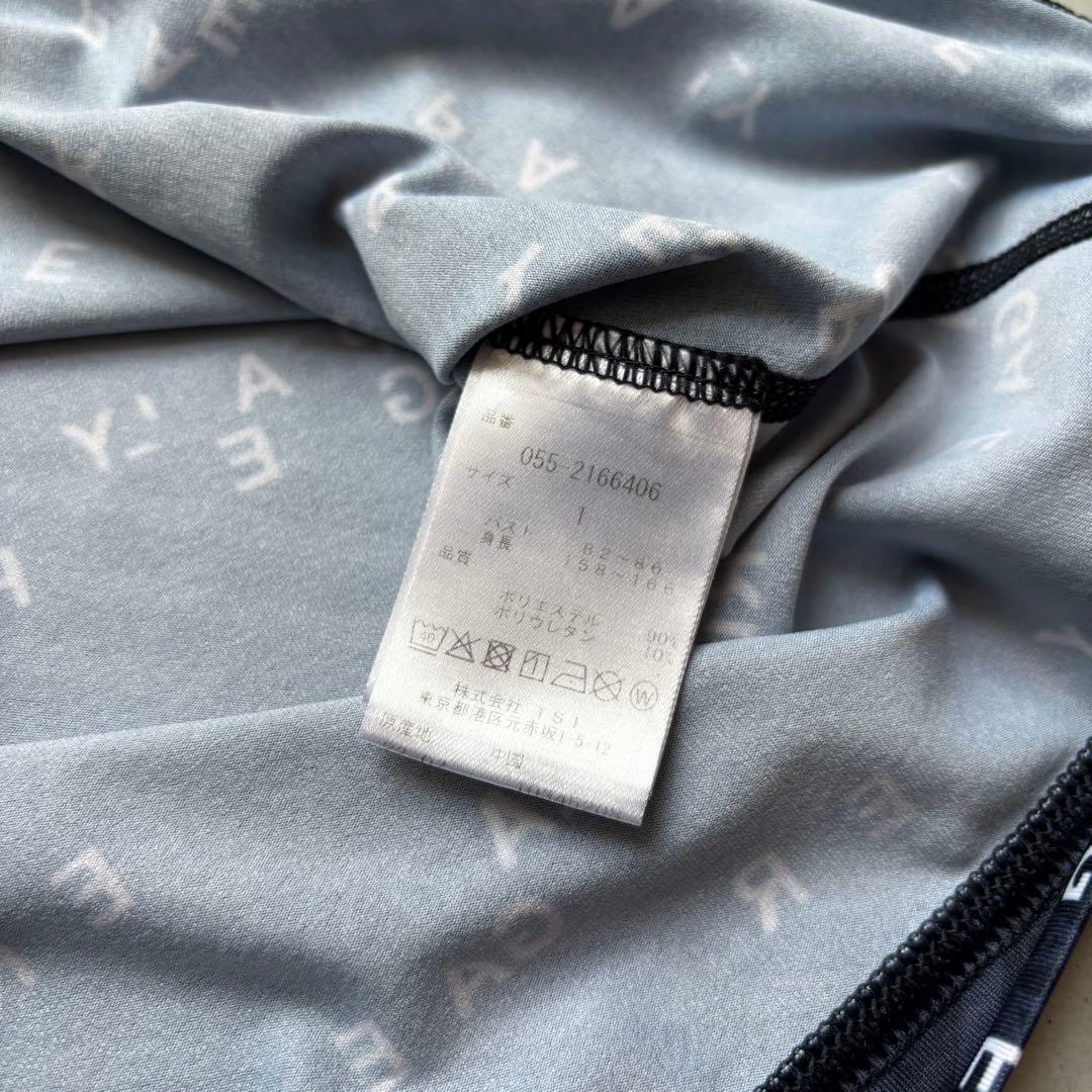PEARLY GATES ATHL 長袖インナーモックネックシャツ ロゴ 総柄