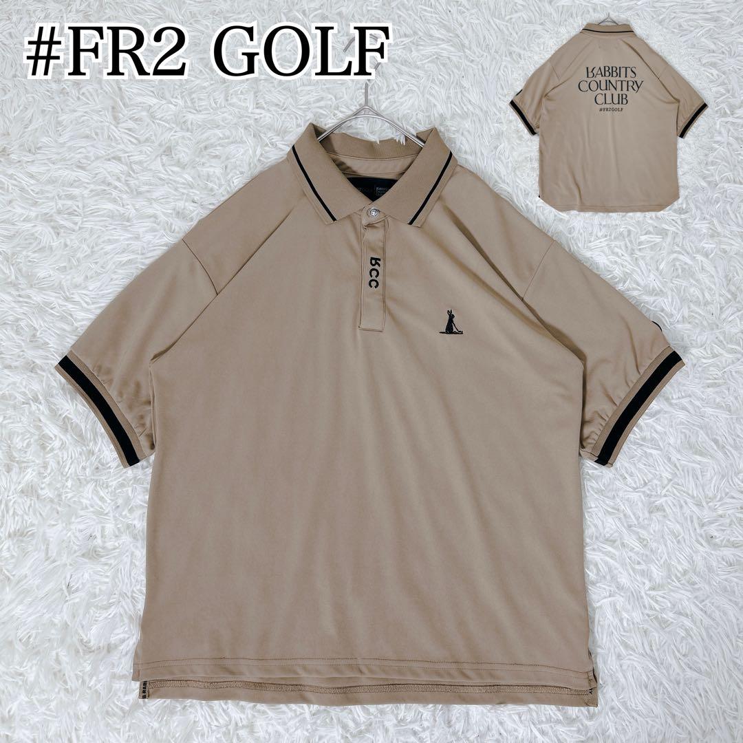 FR2 GOLF ドライポロ M ベージュ 人気モデル　ゴルフ　ロゴ　うさぎ