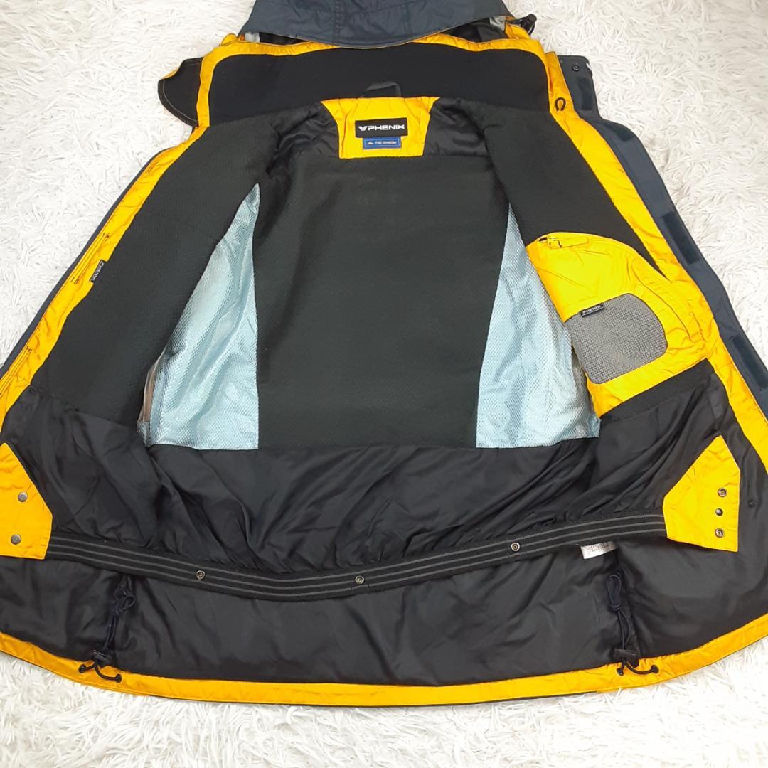 美品△ フェニックス ファブリス スキーウェア ネイビーブルー 紺 イエロー 黄
