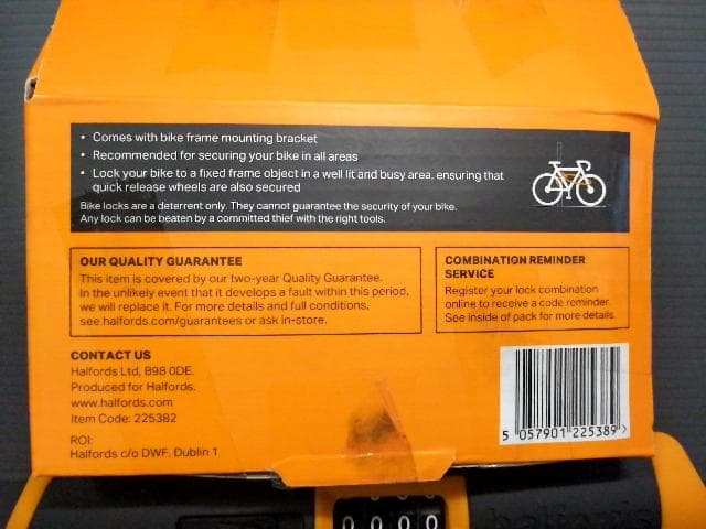 Halfords ハルフォーズ イギリスブランド ダイヤル式ロック Dロック