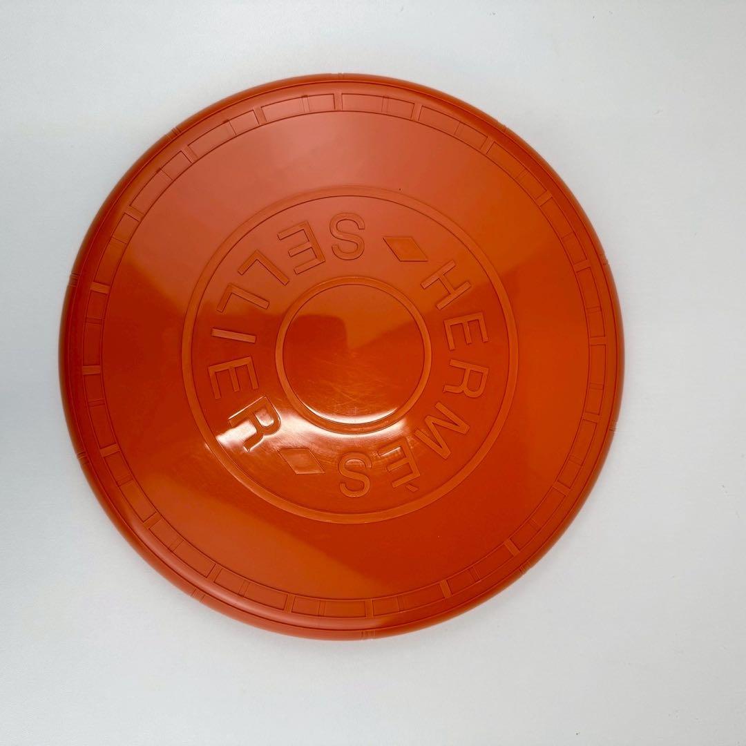 新品 HERMES エルメス フライングディスクウーフ オレンジフー フリスビー