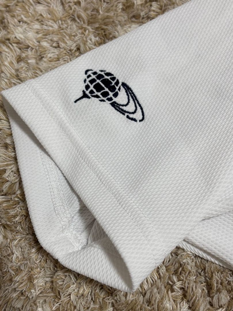 BEAMS GOLF ハーフジップ モックネックシャツ 半袖 S ホワイト