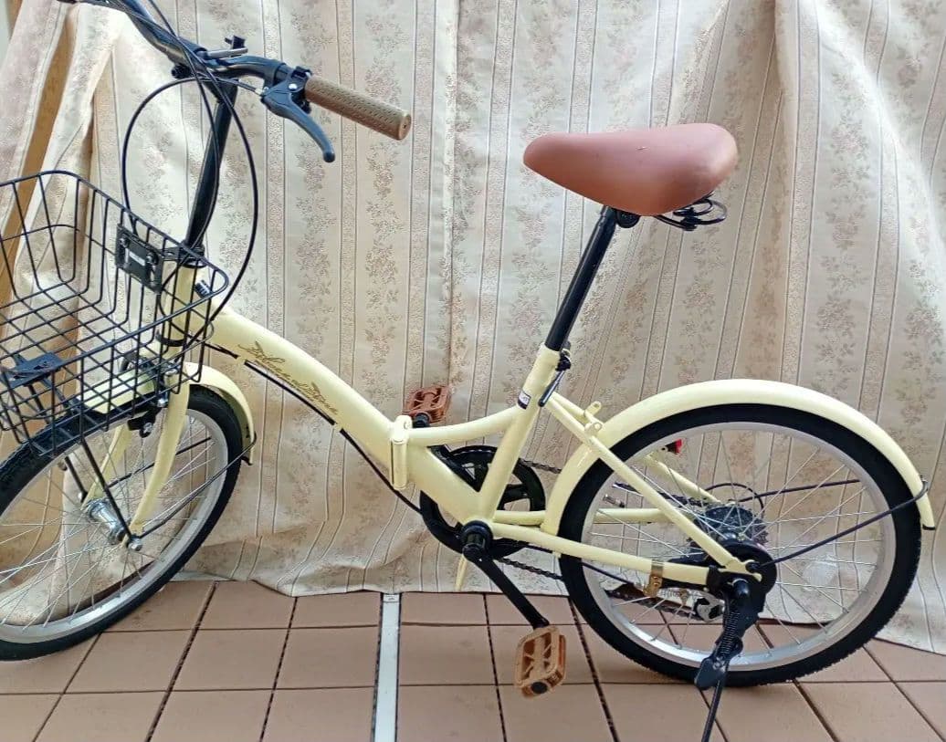 AIJYU 自転車　折りたたみ　20インチ　アイボリー