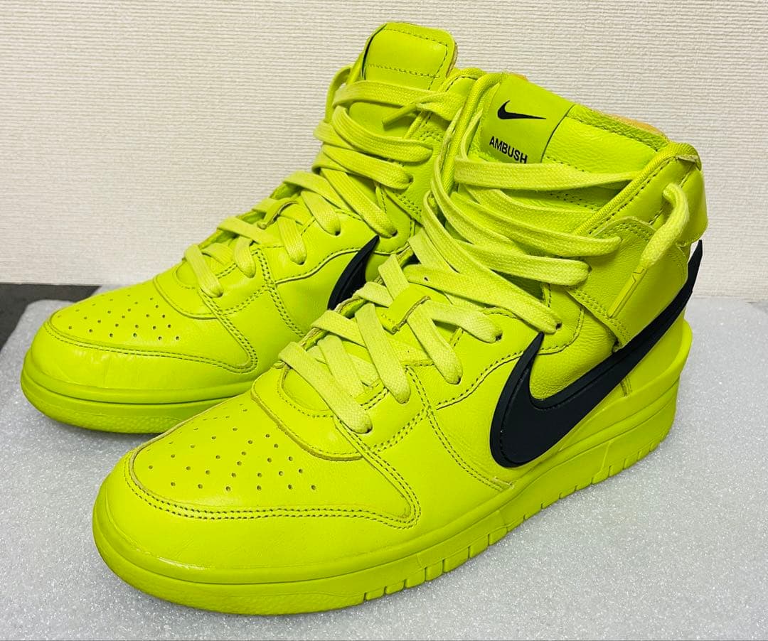 27cm☆ アンブッシュ NIKE ダンクハイ フラッシュライム スニーカー