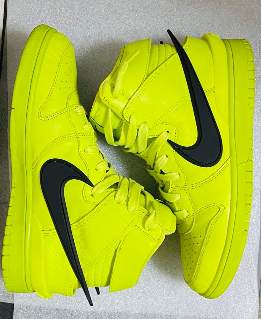 27cm☆ アンブッシュ NIKE ダンクハイ フラッシュライム スニーカー