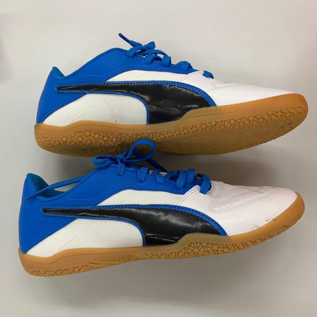Puma フットサルシューズ 青/白/黒