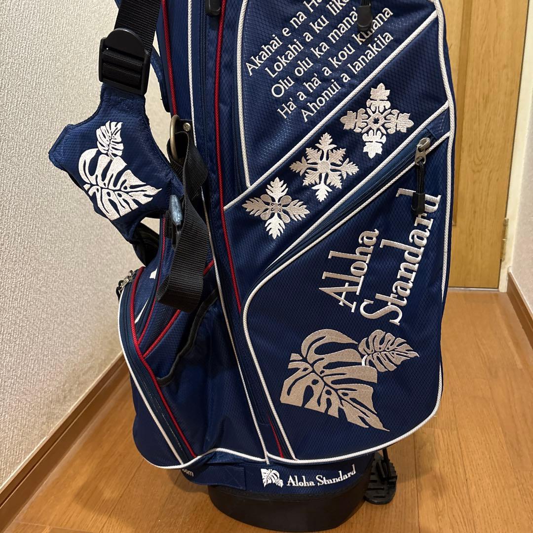 アロハ・スタンダード　希少スタンド付きキャディバッグ ネイビー