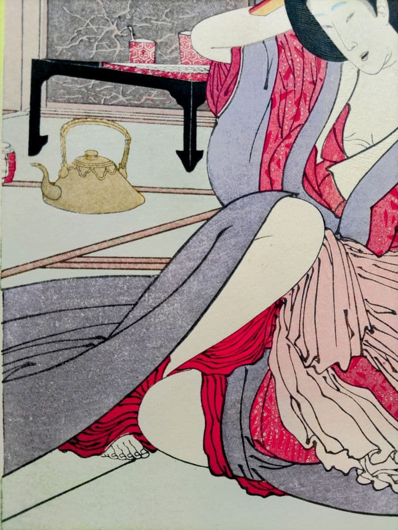 月岡芳年 復刻手摺木版画 「延命院日當話」 浮世絵　美人画