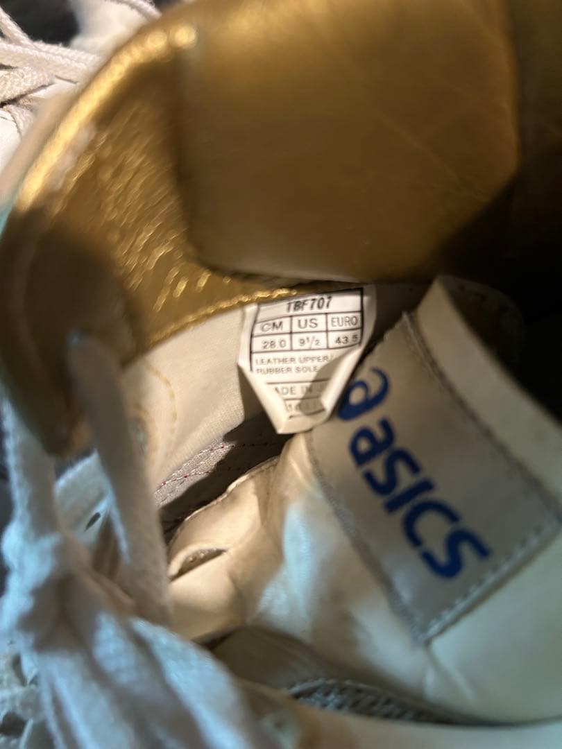 廃盤　ASICS ファブレ　ジャパンL 28cm 白赤　三井寿