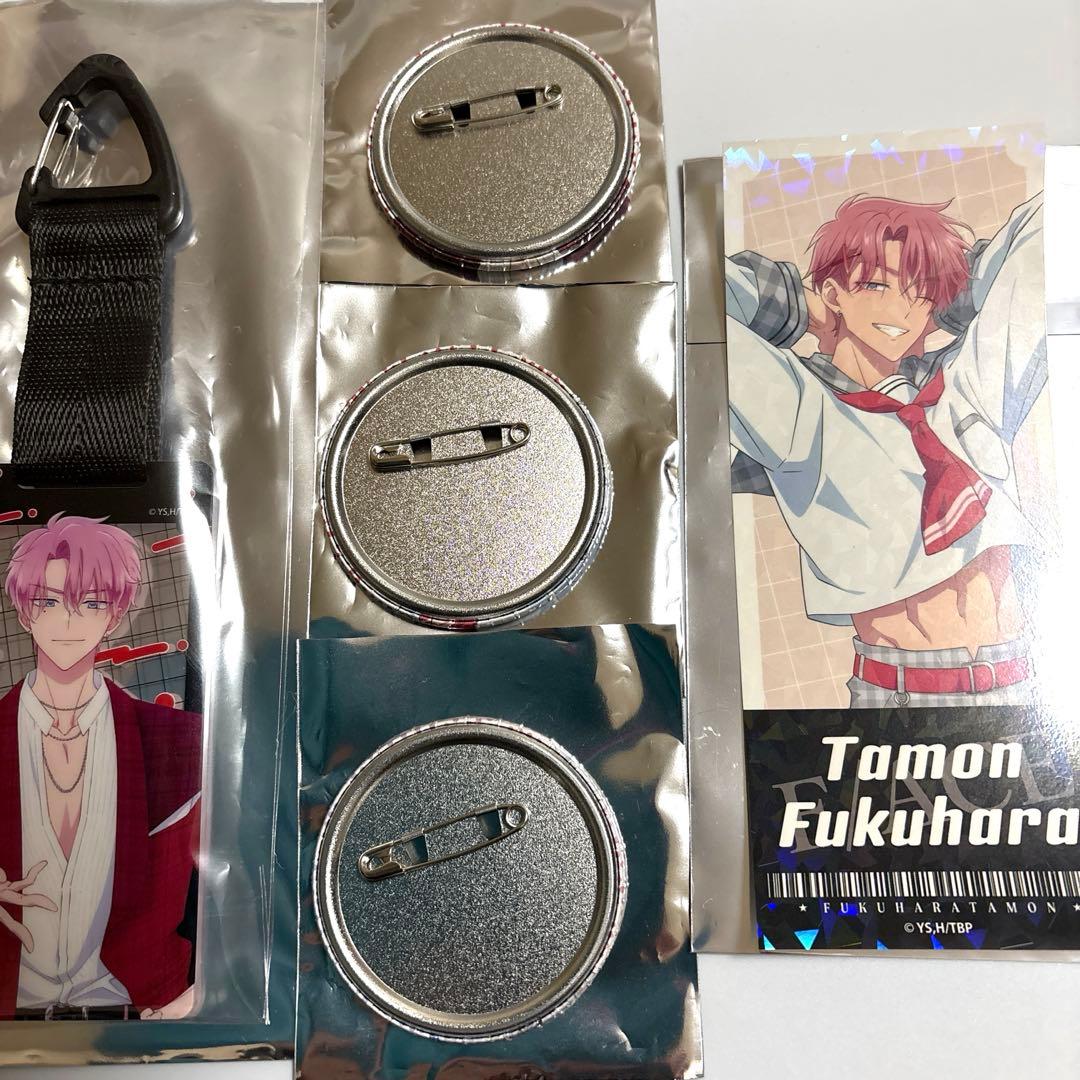 多聞くん今どっち⁉︎ コトブキヤくじ　カラビナ付きアクリル　缶バッジ　福原多聞