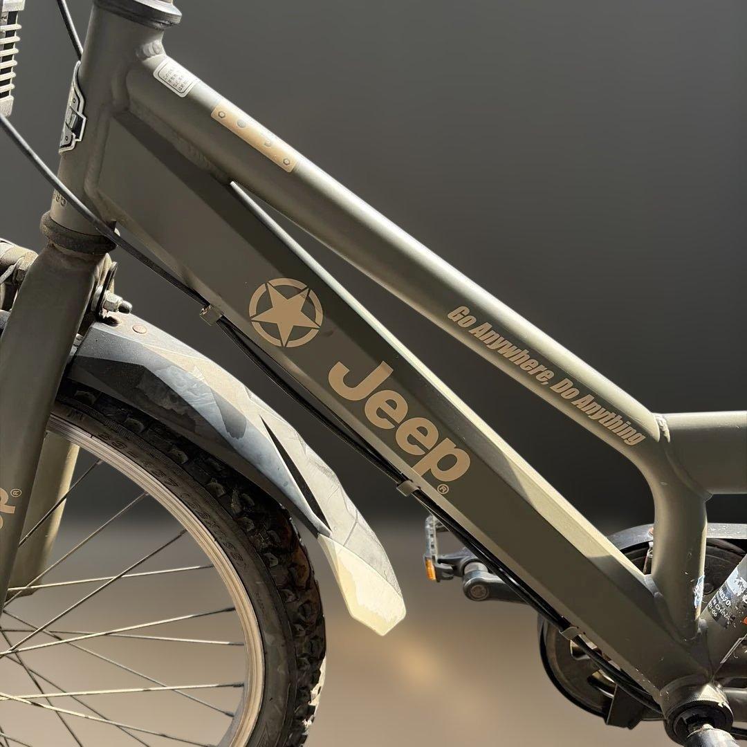Jeepジープ　自転車　22インチ　カーキ