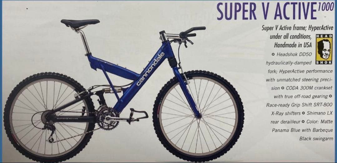 cannondale 1996年式 SUPER V マウンテンバイク