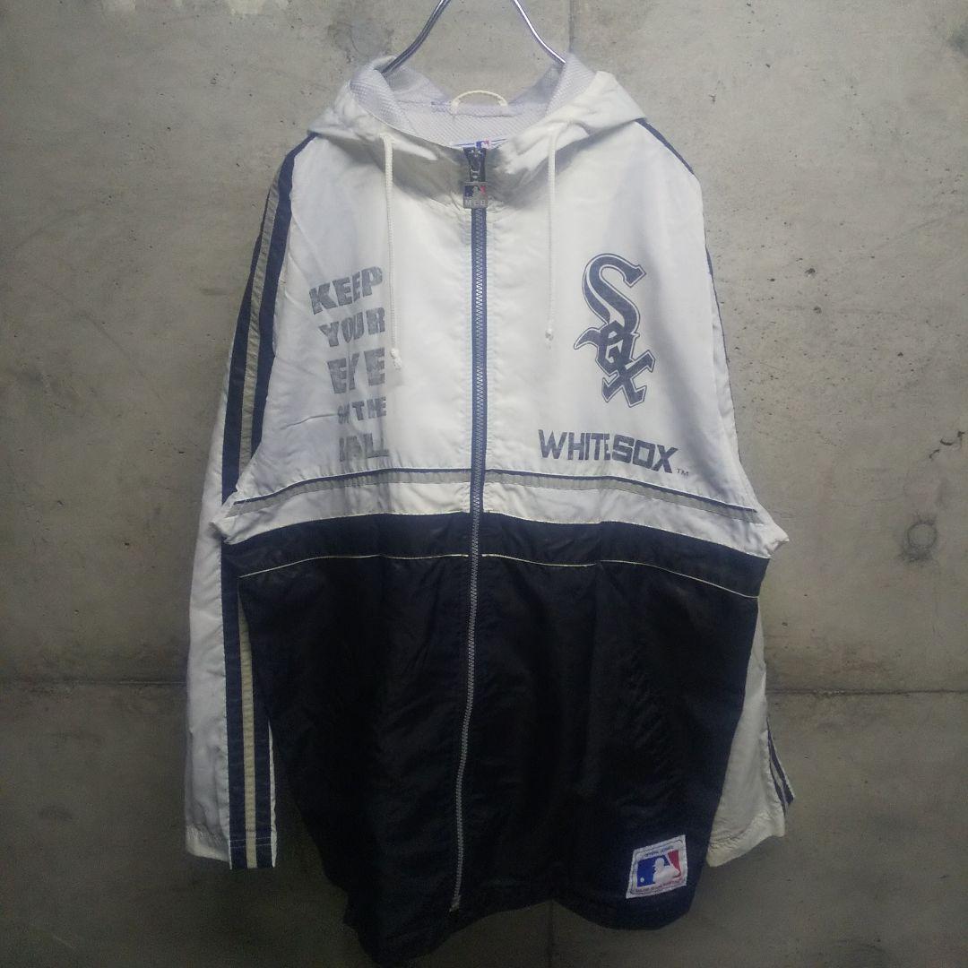 80s 90s MLB ホワイトソックス ナイロンパーカー オフィシャル SSK