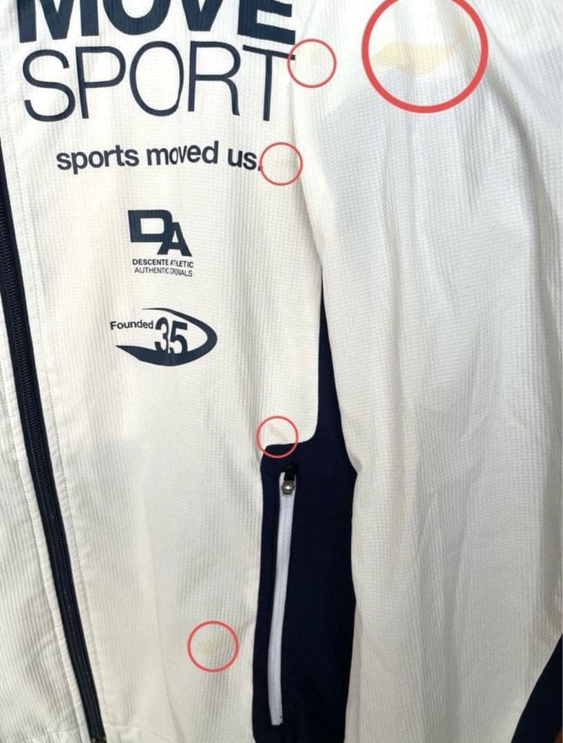 MOVE SPORT DESCENTE デサント　ジャージ　セットアップ　白　黒
