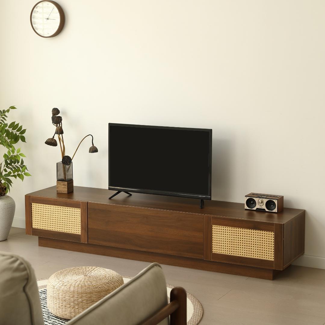 大人気！【幅180cm】テレビ台 ローボード 収納 テレビボード　BROWN