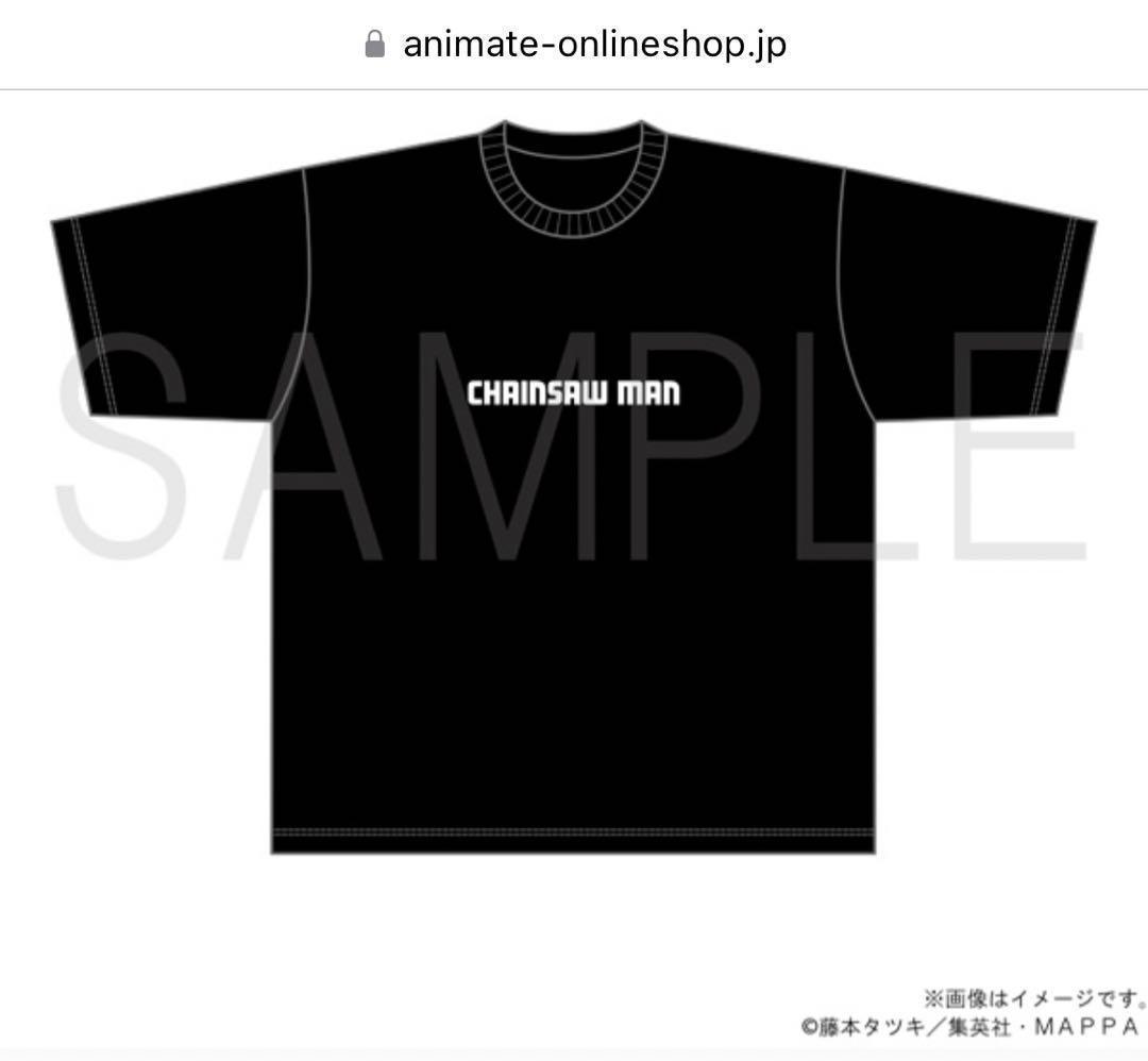チェンソーマン Tシャツ キービジュアル ロゴ ブラック フリーサイズ