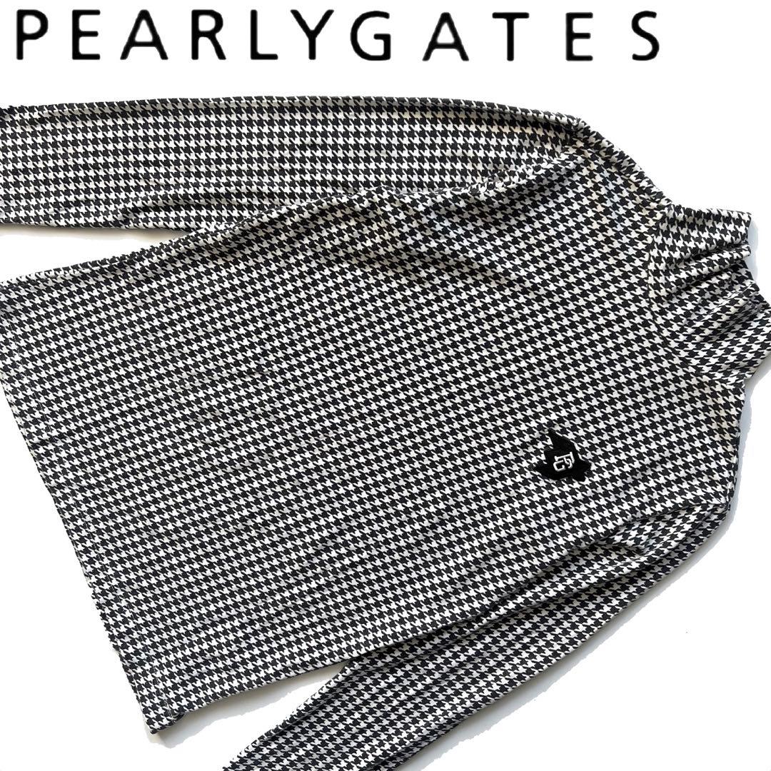 Pearlygates パーリーゲイツ　千鳥格子柄　モックネック　カットソー　M