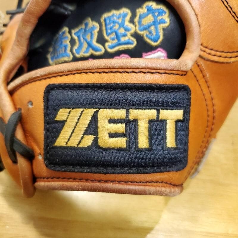 ZETT 日本製 プロステイタス 佐藤刻印 旧ラベル レア 内野用 硬式グローブ